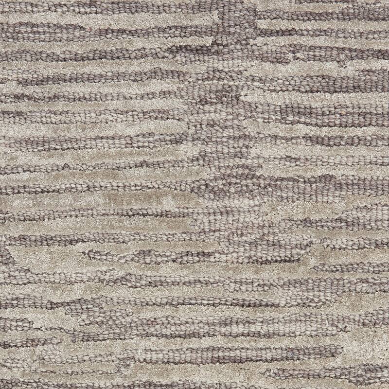 Calvin Klein Linear Modern Textured Shimmer Shag Area Rug