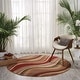 preview thumbnail 36 of 36, Nourison Somerset Modern Transitional Wave Area Rug 5'6" Round - Multicolor - Runner/Round