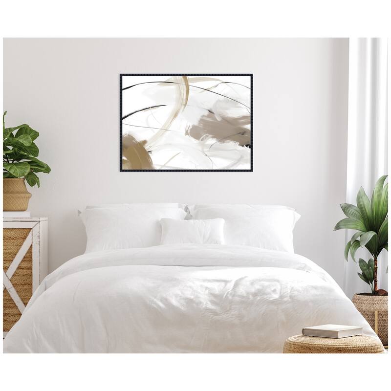 Kate and Laurel Sweeping Layers No. 3 by Amy Lighthall Framed Canvas Wall Art Print