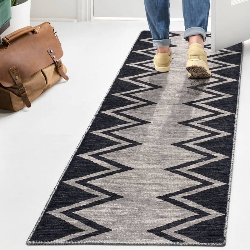 JONATHAN Y Modern Bohemian Medallion Textured Weave Machine Washable Area Rug