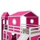 preview thumbnail 29 of 28, Full Size Loft Bed with Slide, Tent & Tower, Playhouse Design, Solid Wood Frame, Castle-Themed Bed for Kids, Blue
