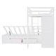 preview thumbnail 8 of 13, Wood L-Shaped Bunk Bed with Wardrobe & 6 Drawers, Twin Size White Hydraulic Bedframe w/ Storage Cabinet, Large Storage Space Bed