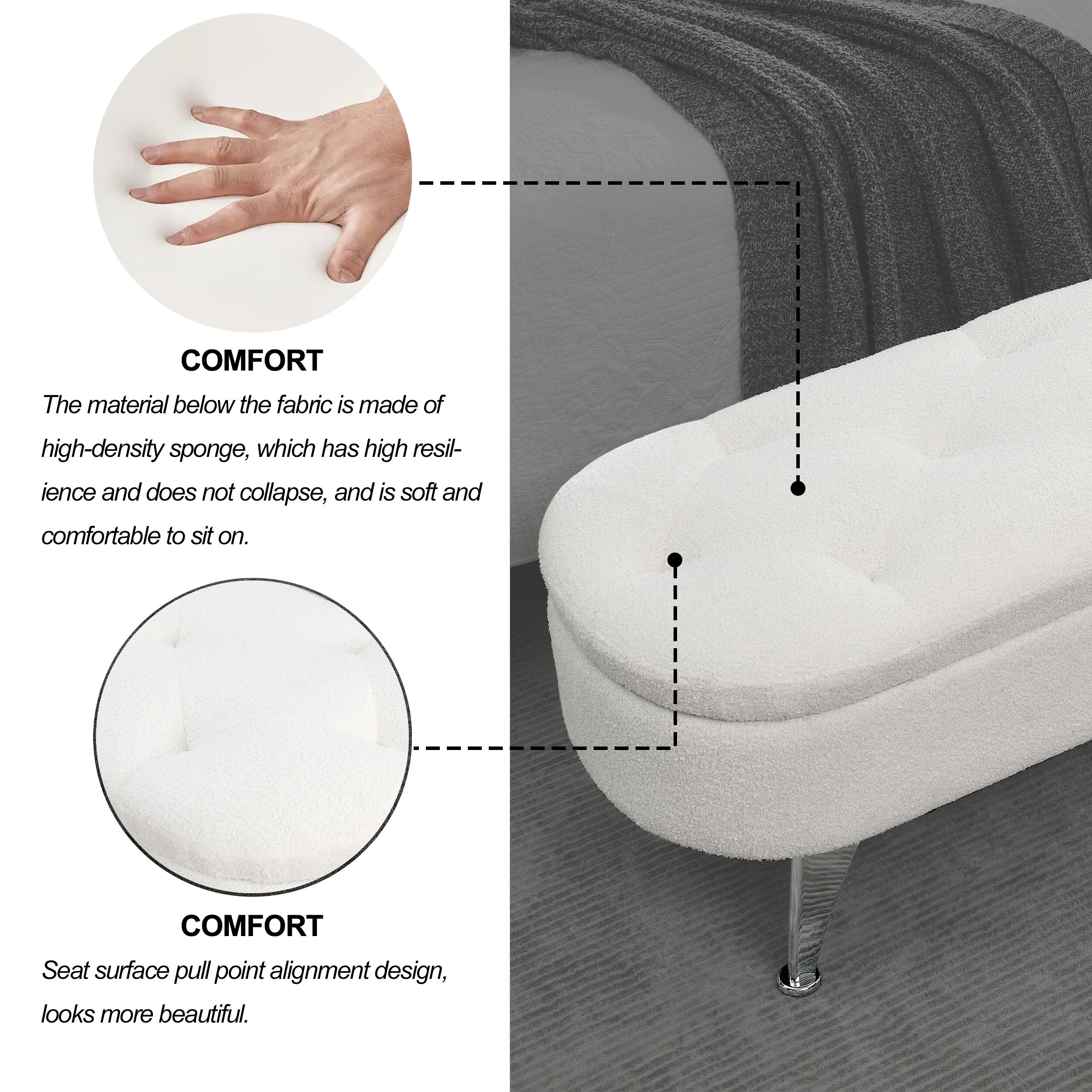 Length 45.5 inches Storage Ottoman Bench Bed Bath Beyond