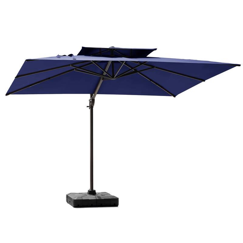Pellebant 9X11FT Outdoor Patio Umbrella Cantilever Offset with Base