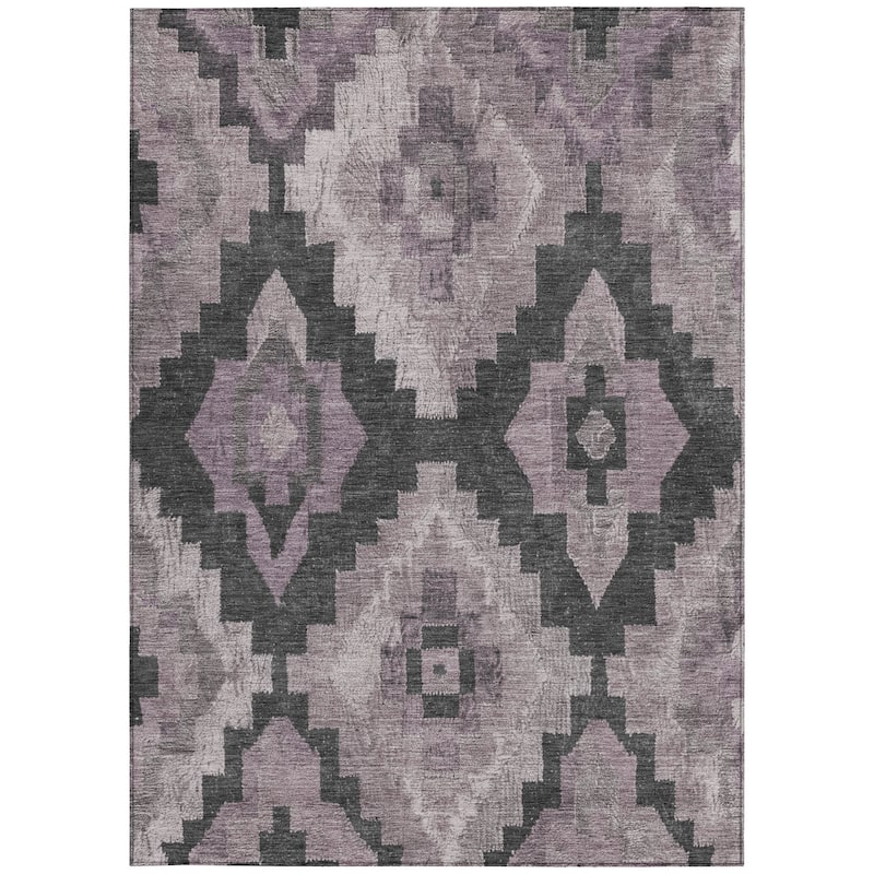 HomeRoots Aztec Transitional Rectangle Outdoor Rug