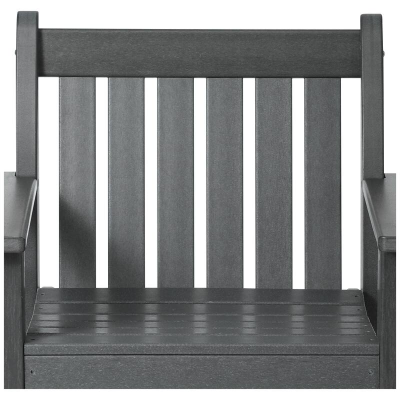 Polytrends Laguna Outdoor Patio Garden Arm Chair Set with Side Table
