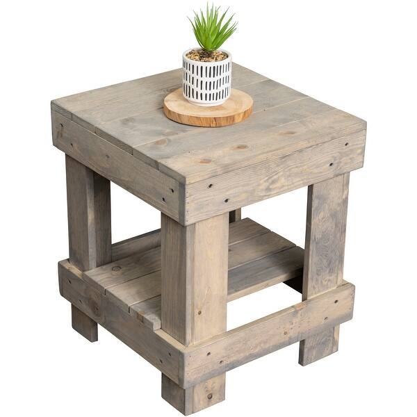 Landmark Pine Wood End Table On Sale Overstock 30932940