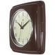 preview thumbnail 23 of 146, Infinity Instruments Retro 9.25-inch Square Wall Clock - 9.25 x 1.875 x 9.5