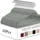 preview thumbnail 5 of 5, Flocking non-slip plastic hanger velvet thickened clothes rack 50pc