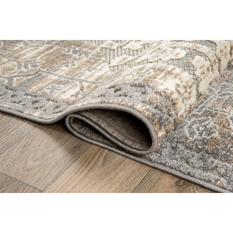 World Rug Gallery Distressed Traditional Indoor/Outdoor Area Rug