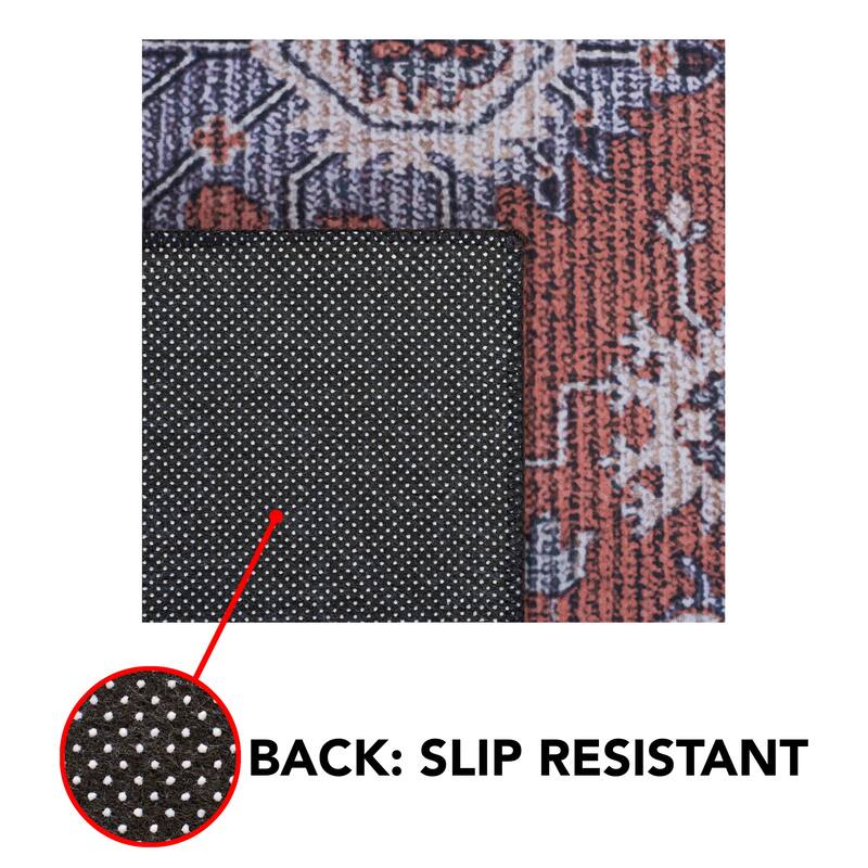 SAFAVIEH Tucson Machine Washable Slip Resistant Emmer Traditional Rug