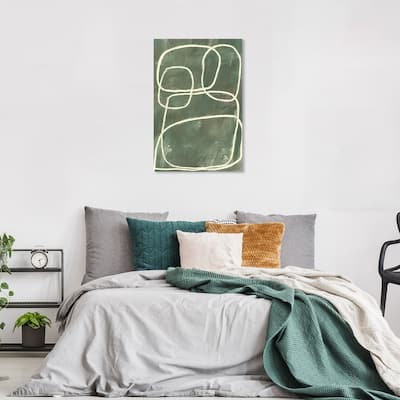 Wynwood Studio Canvas Abstract Like Old School Green and Army Green Modern & Contemporary Wall Art Canvas Print