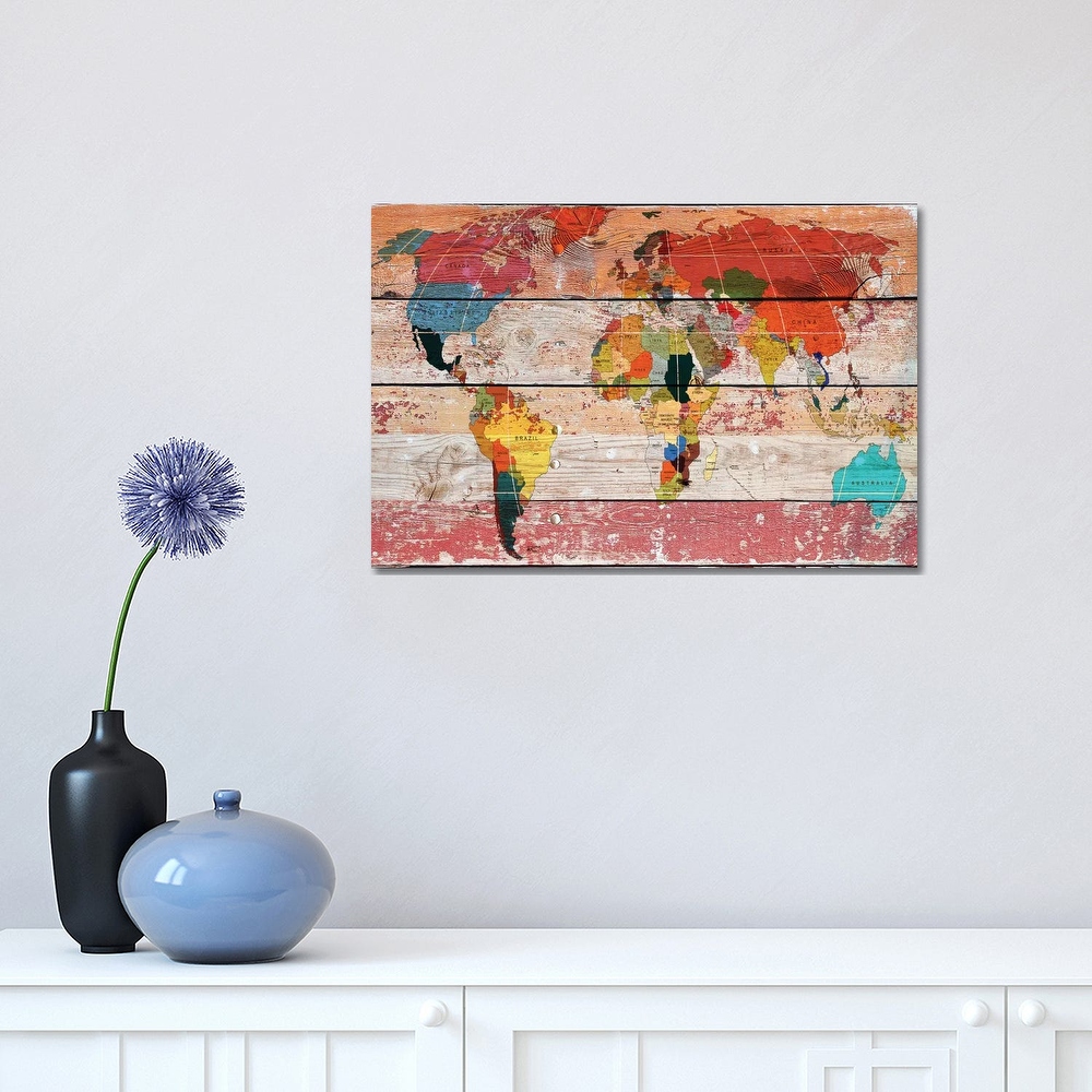 iCanvas "World Map" by Irena Orlov Canvas Print