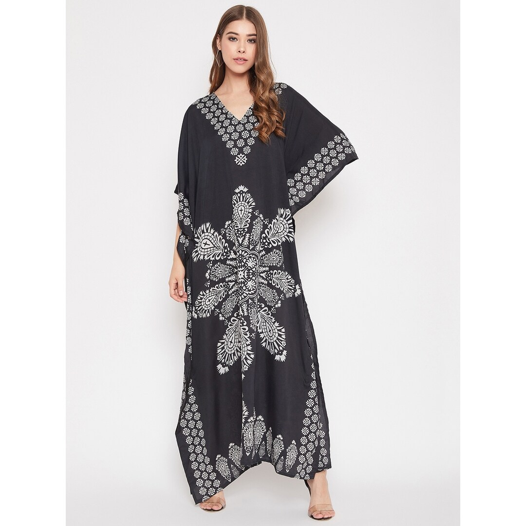 black kaftan dress