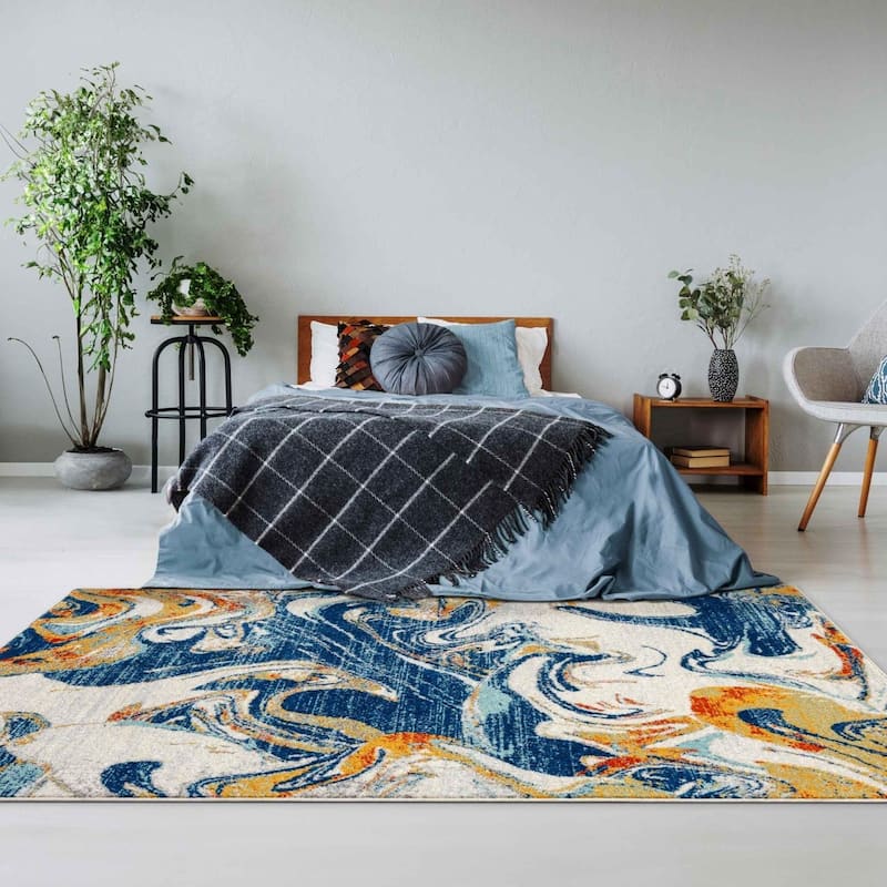 Luxe Weavers Abstract Artistic Indoor Area Rug, Medium Pile Carpet