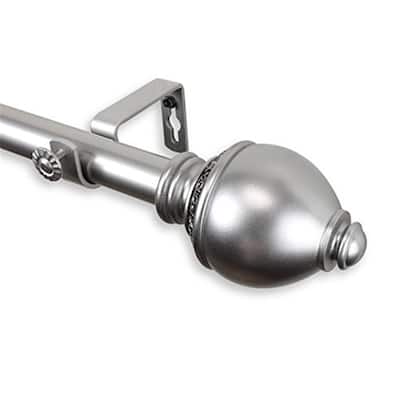 Tension Rod Window Curtain Rod, 4 Inch Rustic Nickel Finish, Adjustable Home Decor, Includes Hardware - 120