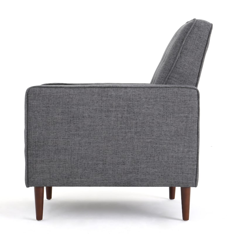 Mervynn Mid-Century Modern Button Tufted Fabric Recliner by Christopher Knight Home