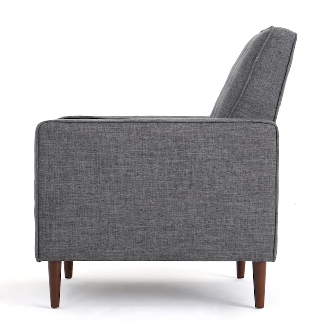 Mervynn Mid-Century Modern Button Tufted Fabric Recliner by Christopher Knight Home