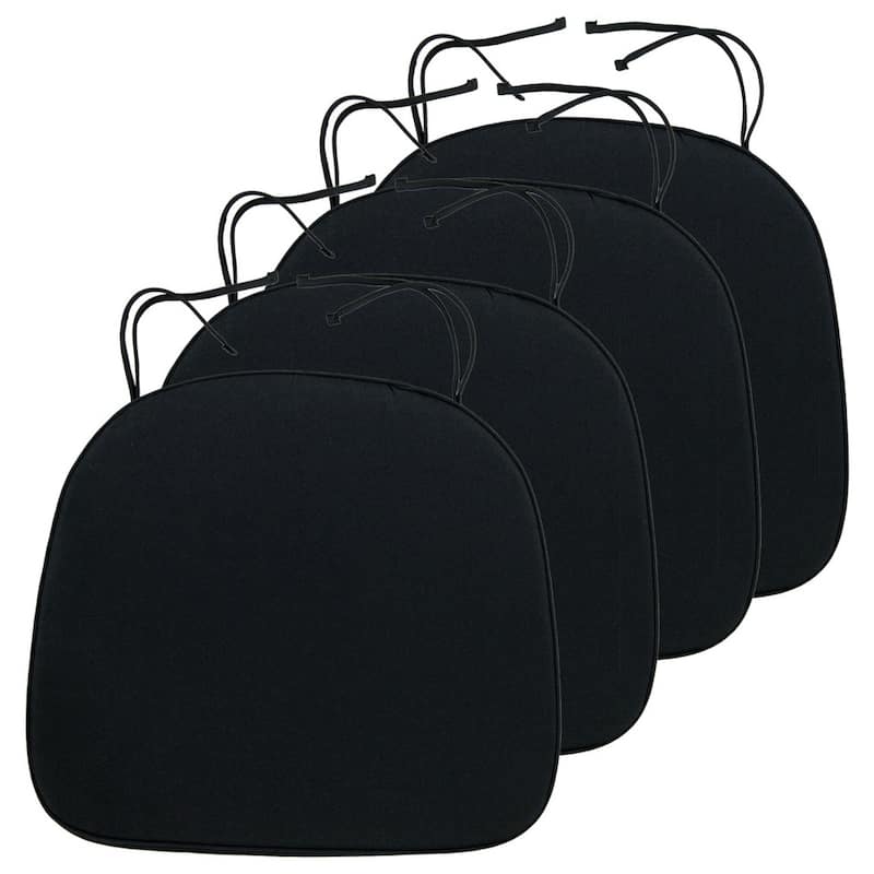 Memory Foam 15" U-Shaped Indoor Outdoor Dining Chair Pad Cushion for Kitchen Patio Garden (Set of 1, 2, 4 or 8)