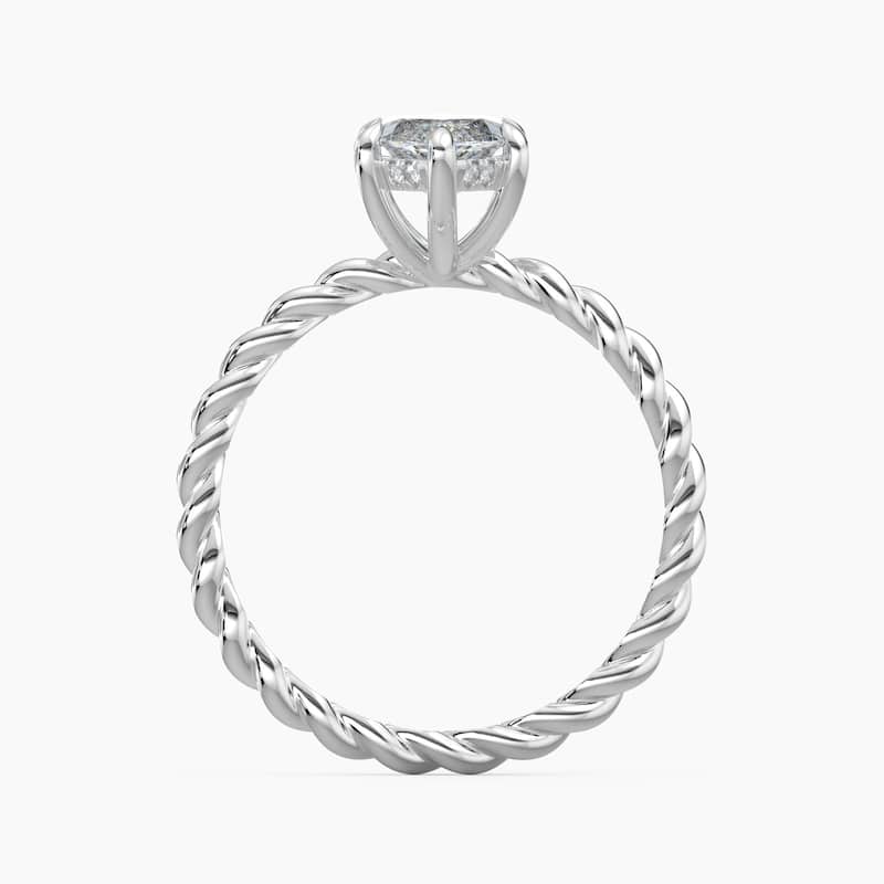 Auriya 14K Gold Lab Grown Diamond Marquise Twisted Hidden Halo Engagement Ring 1.04 - 5.04ct. tw. (F-G, VS)