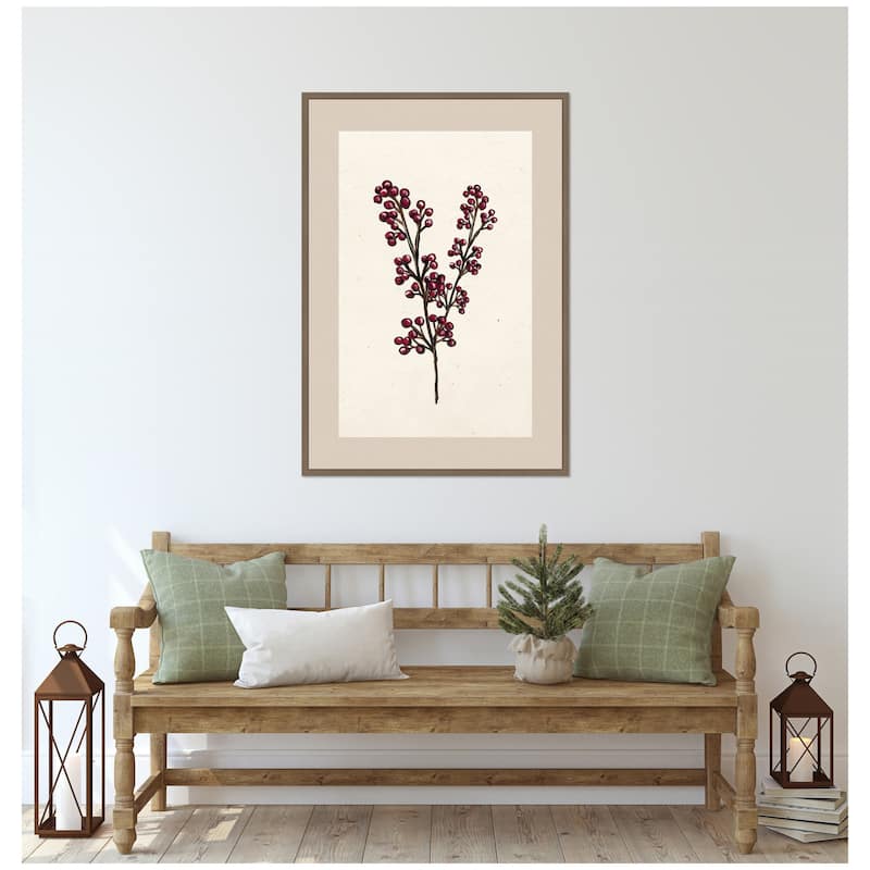 Kate and Laurel Sylvie Framed Canvas Silver and Pine 22 by Pam Vale