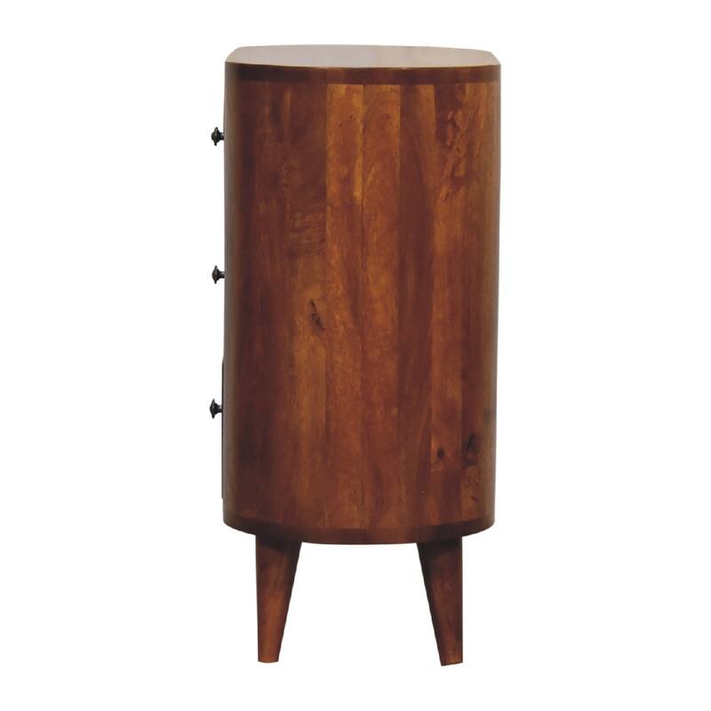 Artisan Furniture solid wood Mini Chestnut Cabinet, Brown with Three Drawers