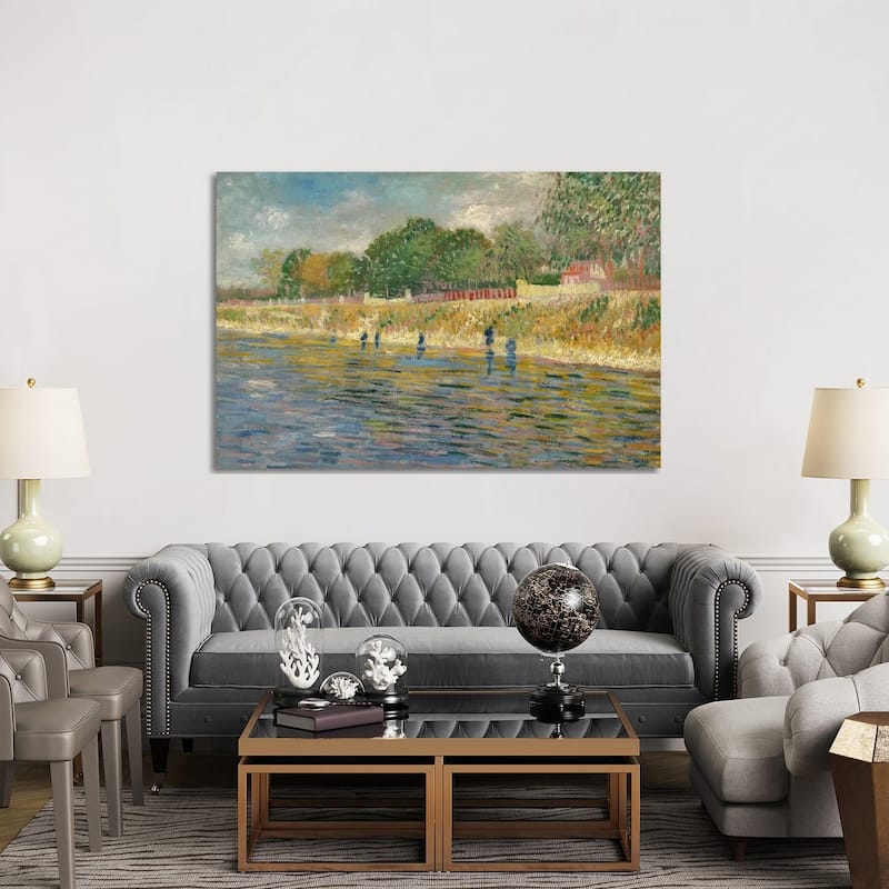 iCanvas "Bank Of The Seine, 1887" by Vincent van Gogh Canvas Print