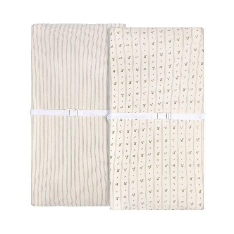 Ely's & Co. Baby Fitted Changing Pad Cover - Cradle Sheet Set - 2 Pack - 32" x 16"