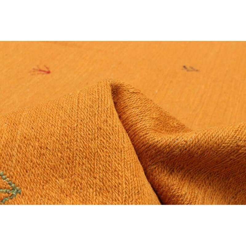 ECARPETGALLERY Flat-Weave Kashkuli Light Orange Wool Tapestry Kilim - 5'9 x 7'6