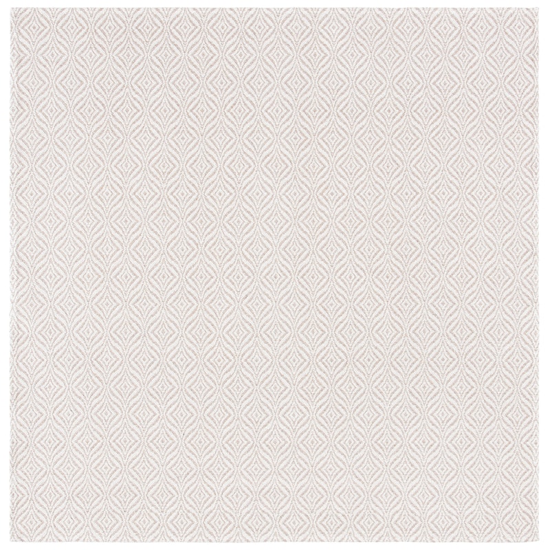 SAFAVIEH Augustine Bora Contemporary Cotton Rug - 6'4" Square - Taupe/Cream