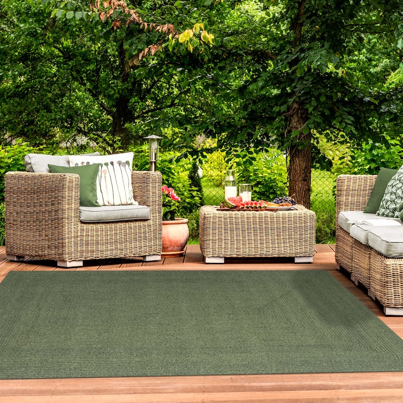 Superior Braided Reversible Indoor/Outdoor Area Rug - 8' X 10' - Green