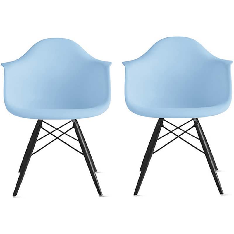 Molded Shell Eiffel Dining Arm Chair (Set of 2) - Blue