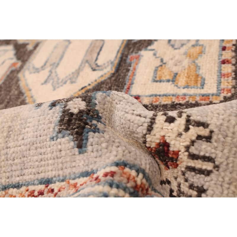 ECARPETGALLERY Hand-knotted Jules Serapi Light Grey Wool Rug - 8'0 x 9'11