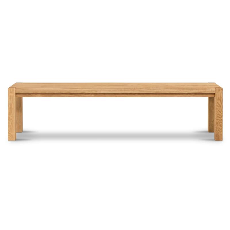 Poly & Bark Festa 71" Solid American Oak Bench - Oak