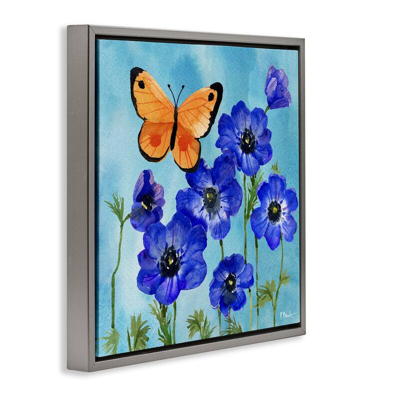 Stupell Poetic Monarch Butterfly Framed Floater Canvas Wall Art Design By Paul Brent