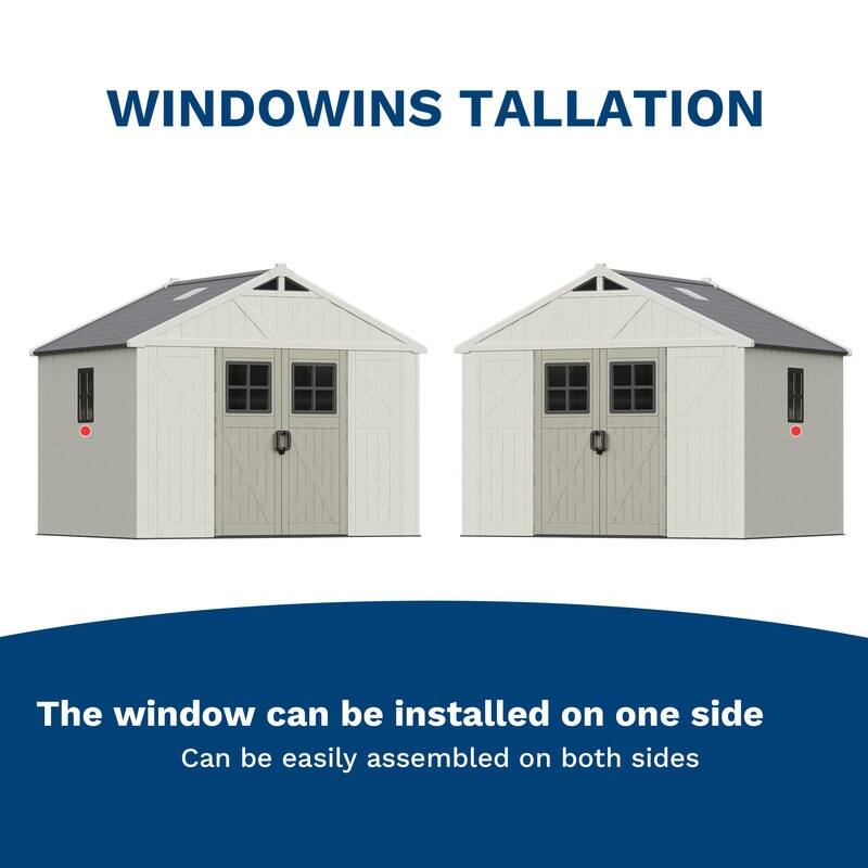 Patiowell 10 X 8 FT&10 X10 FT &10 X12 FT 10 X14 FT Resin Outdoor Storage Shed With Floor ,Weather Resistant Shed for Garden