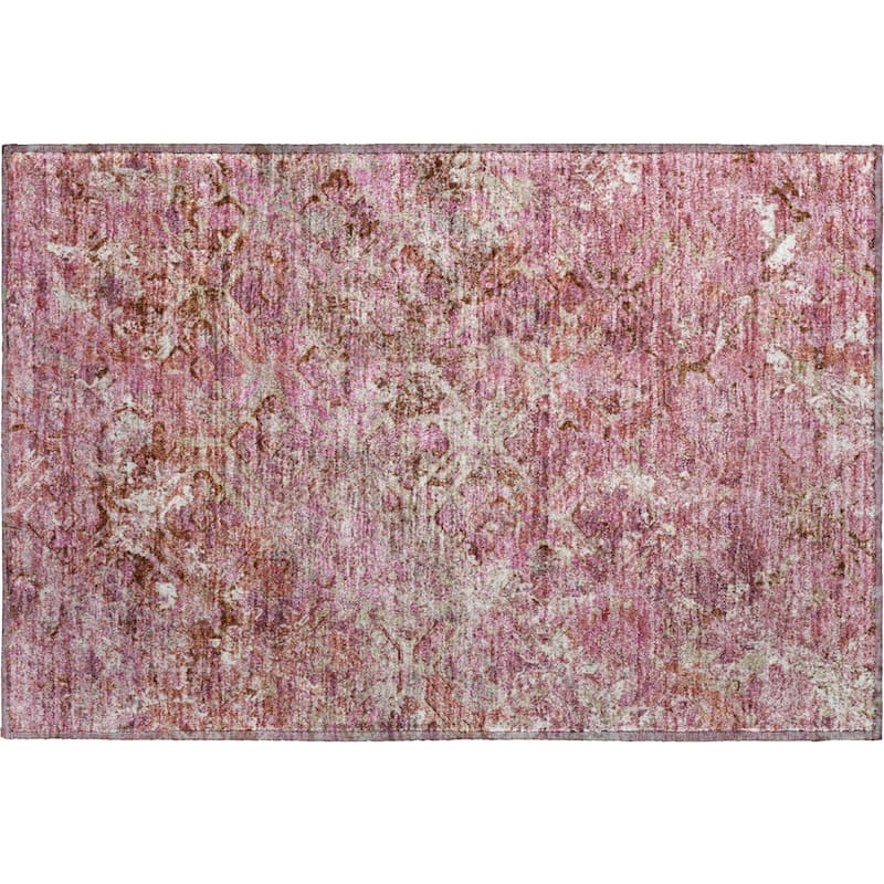 Premium Washable Super Soft Trellis Distressed Mayfield Rug