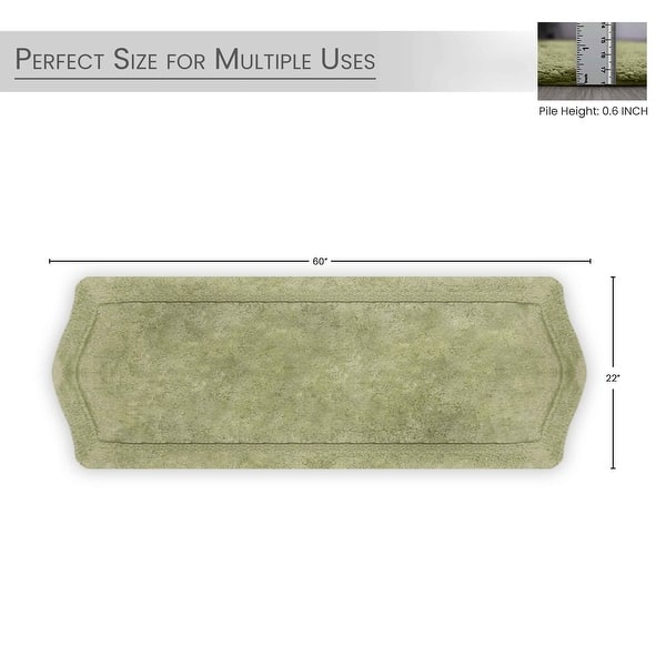 dimension image slide 1 of 15, Home Weavers Bathroom Rug, Cotton Soft, Water Absorbent Bath Rug, Non Slip Shower Rug Machine Washable 22"x60" Runner