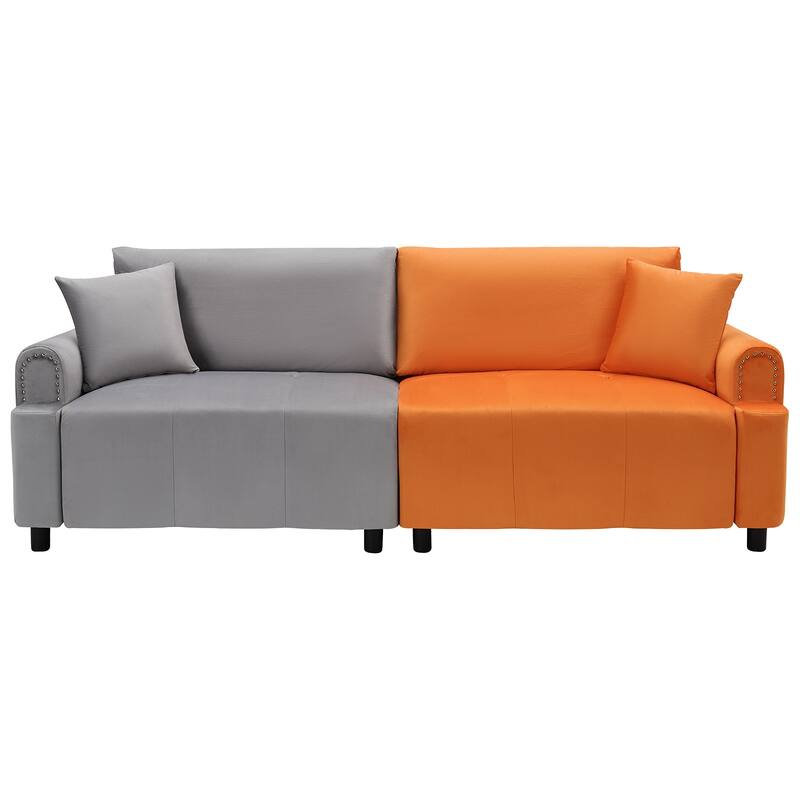Pocassy 87" Sectional Sofa Modular Deep Seat Sofa Couch