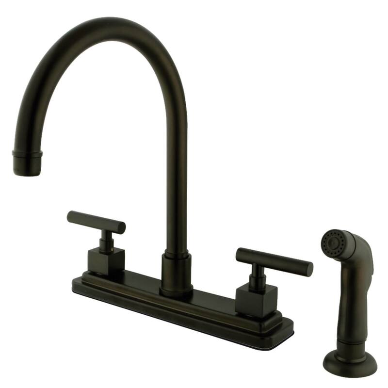 Kingston Brass Claremont Centerset Kitchen Faucet with Deck Plate,