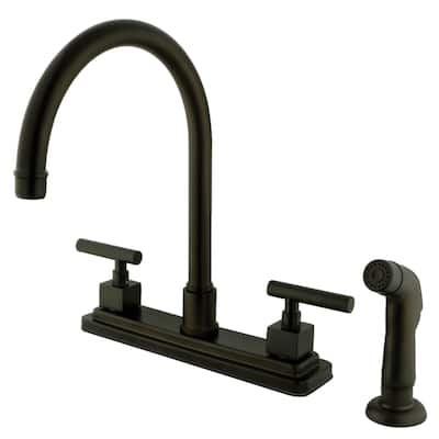 Kingston Brass Claremont Centerset Kitchen Faucet with Deck Plate,