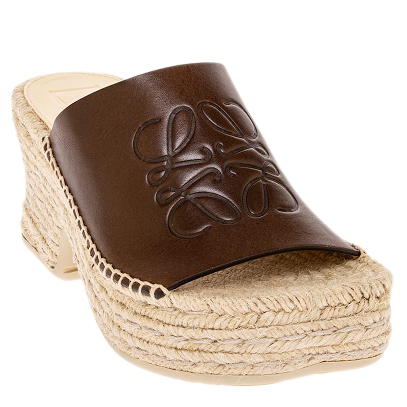 Loewe Petal Espadrille Platform Slides - 37 EU