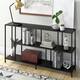 Option Blackened Bronze with Metal Shelves