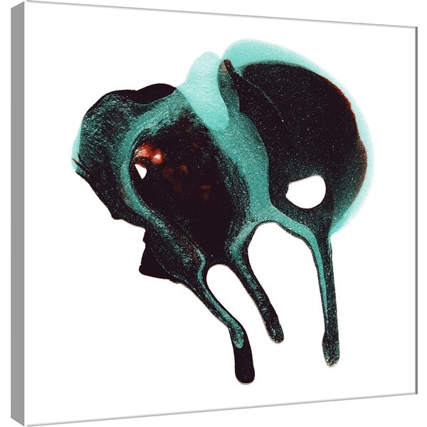 PTM Images 9-101045 PTM Canvas Collection 12" x 12" - "Polished in Teal" Giclee Abstract Art Print on Canvas