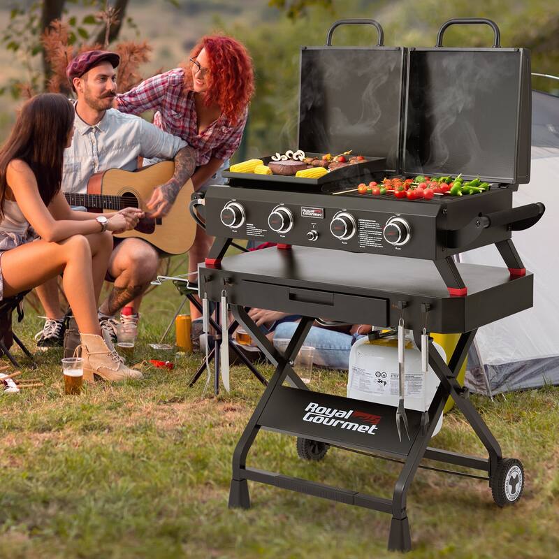 Royal Gourmet GD3701 Portable Collapsible Grill Stand, Black