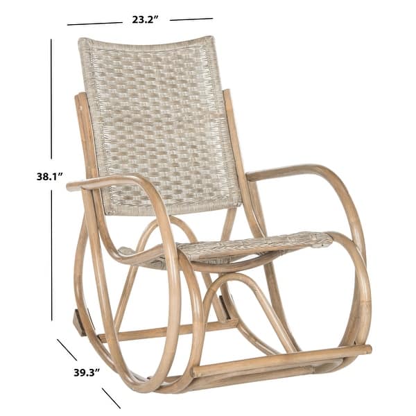 SAFAVIEH Bali Antique Grey Rocking Chair - 23.2" x 39.3" x 38.1"