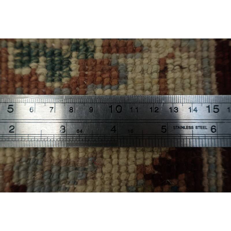 Hand Knotted Oriental 100% Wool Carpet Traditional Floral Beige & Ivories Chobi-Peshawar Area Rug - 2' 10'' X 1' 11''