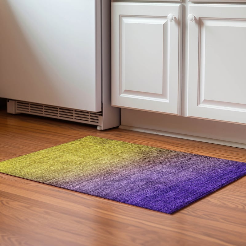 Premium Washable Super Soft Modern Ombre Mayfield Rug - Purple - 1' 8" x 2' 6" - Rectangle