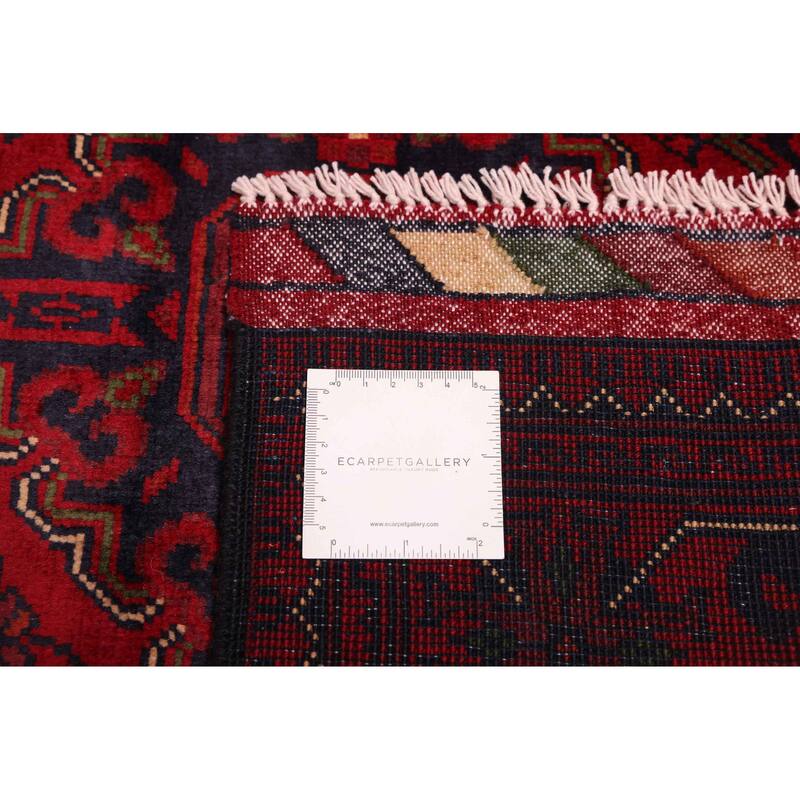 ECARPETGALLERY Hand-knotted Finest Khal Mohammadi Red Wool Rug - 3'1 x 6'9