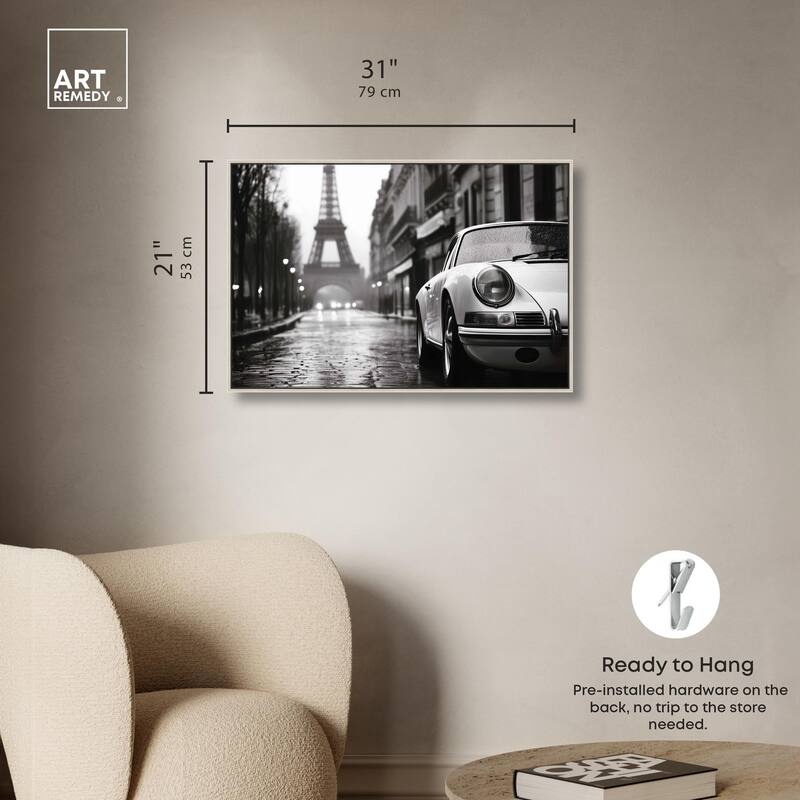 Rainy Day Paris Canvas by Art Remedy